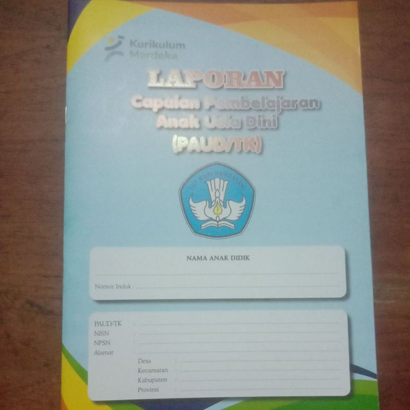 raport paud dan TK kurikulum merdeka