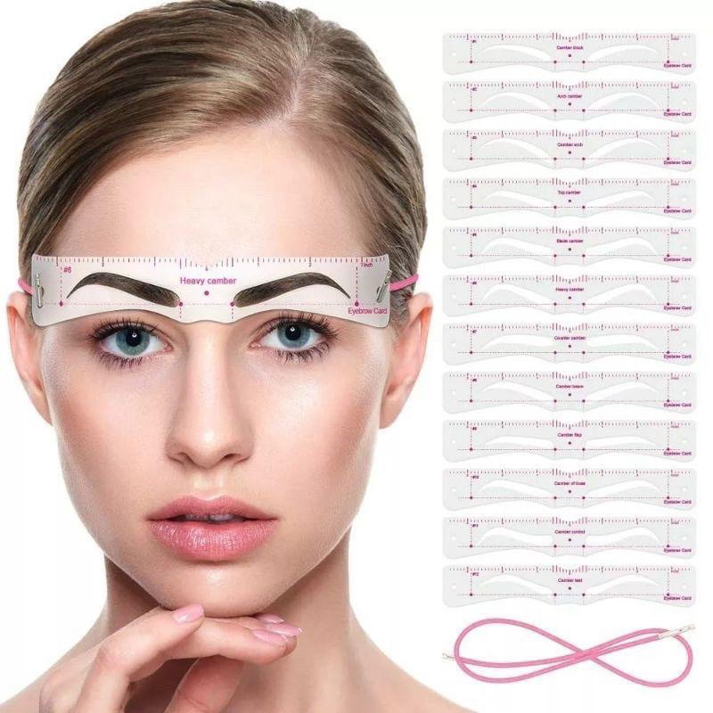 Cetak Alis Eyebrow isi  10 pasang/ cetakan alis viral