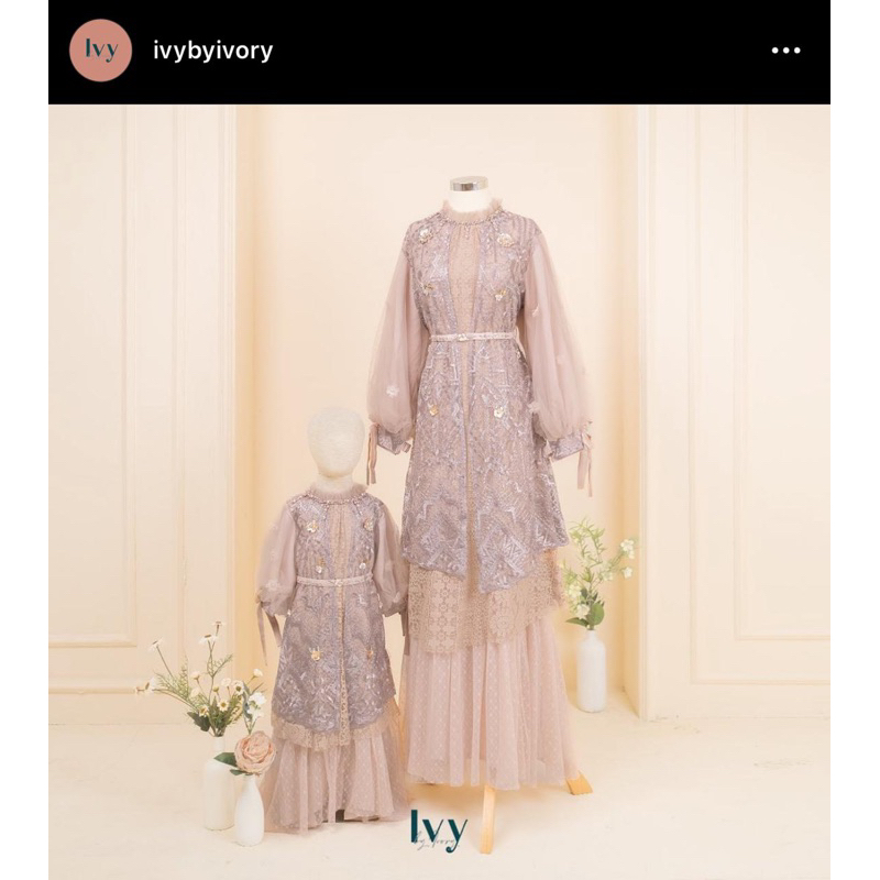 Dress IVY BY IVORY Charlote In Beige | Dress Kondangan | Dress Lebaran | Gaun acara