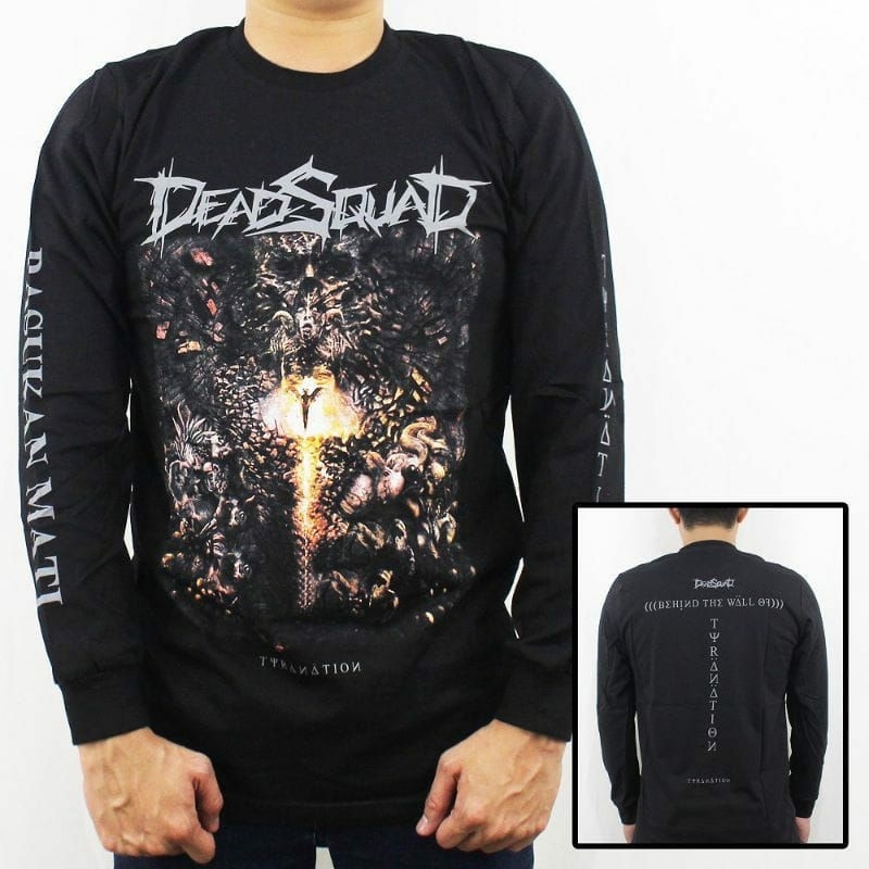 kaos band metal lengan panjang