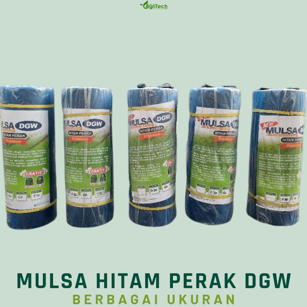 PLASTIK MULSA DGW 10 KG MULSA HITAM PERAK KUALITAS PREMIUM TEBAL TAHAN LAMA