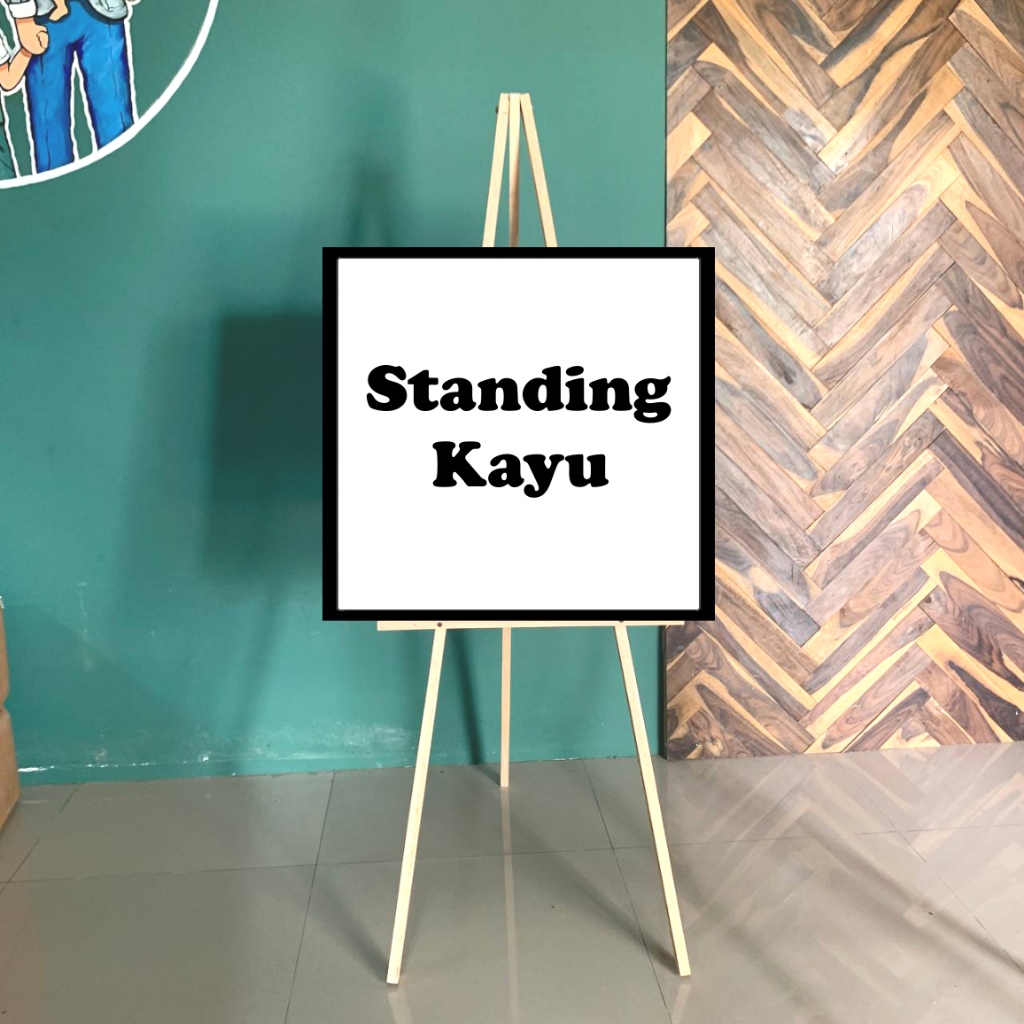 

Standing Kayu Penyangga Foto Standing Tripod Easel Kayu Standing Frame Wedding Sign Penyangga Akrilik