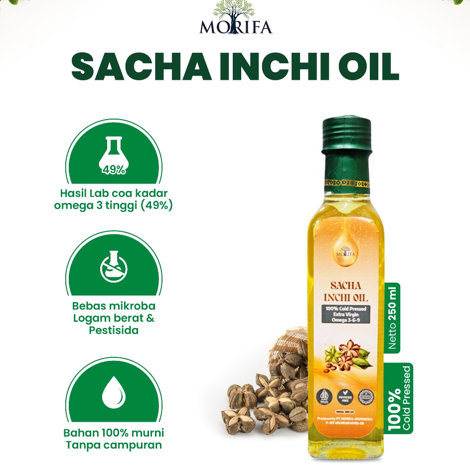 

MODEL IAI616 Minyak sacha inchi omega 369, sacha inchi oil cold pressed-extra virgin 250ml