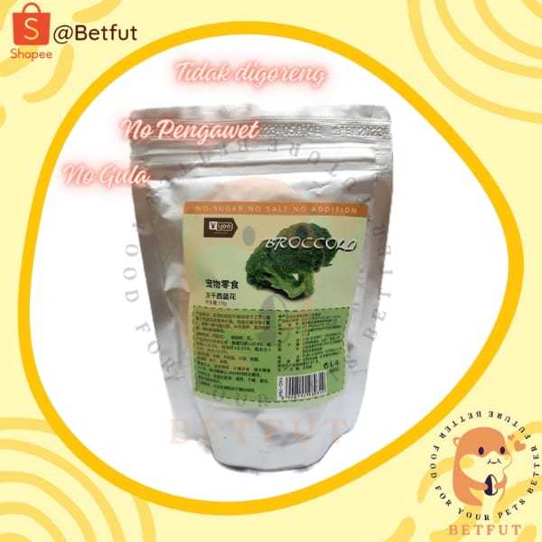 1 Bks - Dried Broccoli / Brokoli kering snack hamster / chincila / kelinci / sugar glider / anjing
