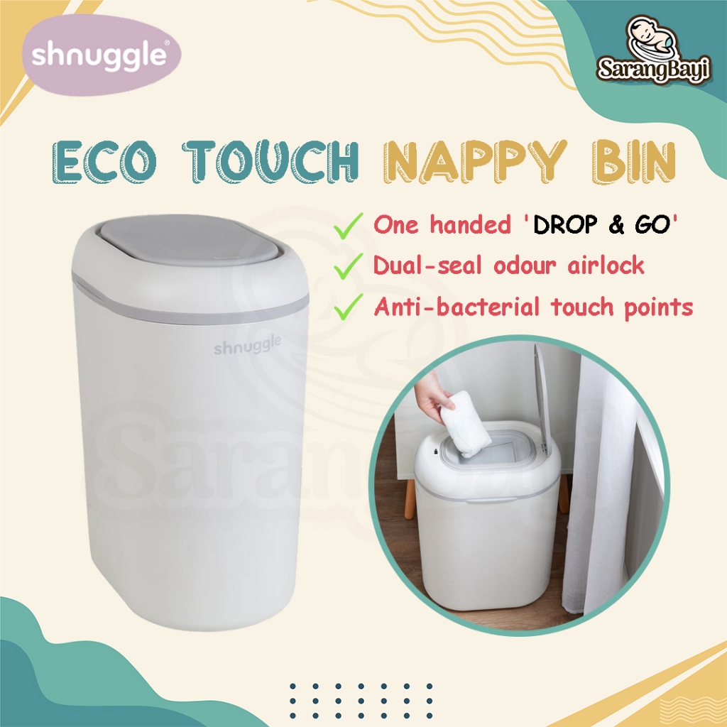 Shnuggle Eco Touch Nappy Bin / Diaper Pail / Tempat Sampah Popok