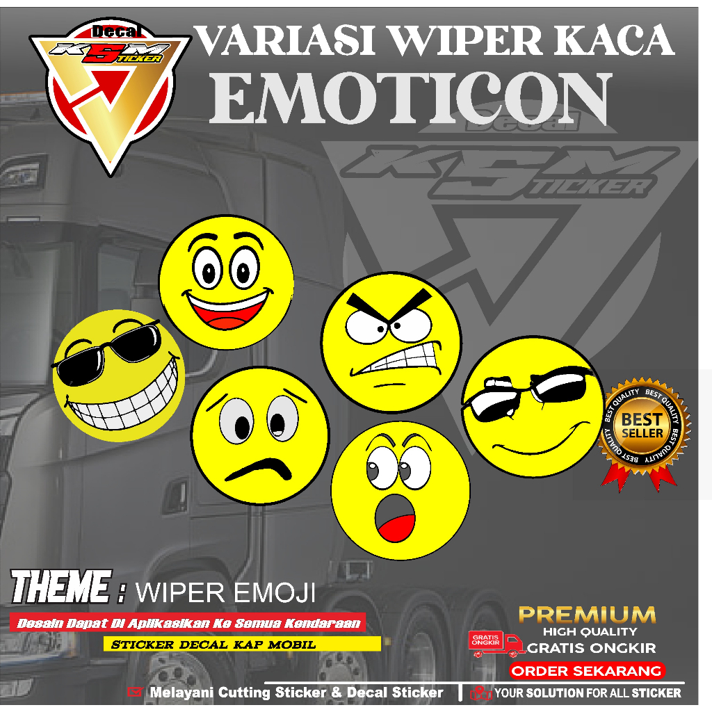 VARIASI WIPER KACA EMOJI/MAINAN KACA WIPER EMOT