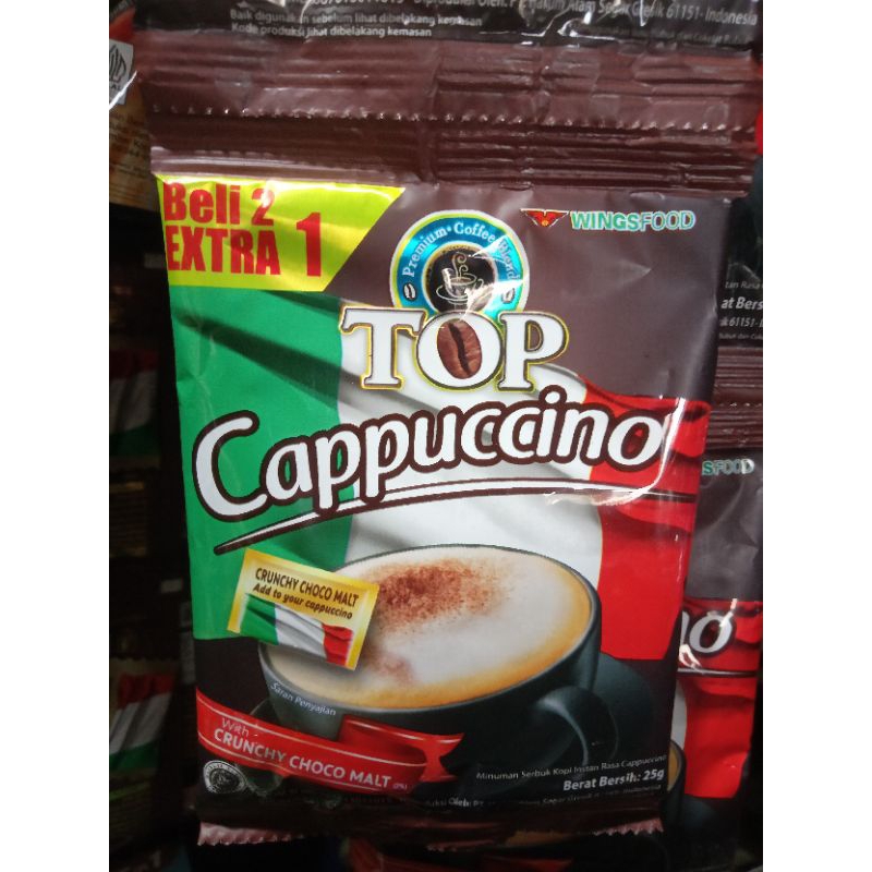 

kopi top coffee cappuccino per renceng isi 15 sachet