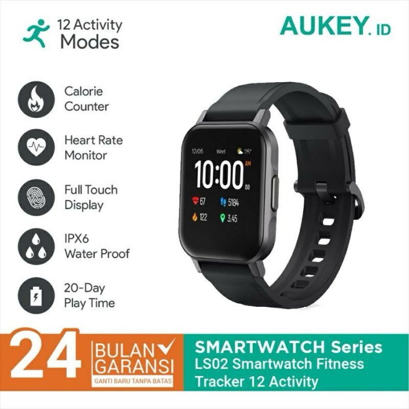 AUKEY LS02 SMARTWATCH FITNESS TRACKER MIRIP HAYLOU LS02