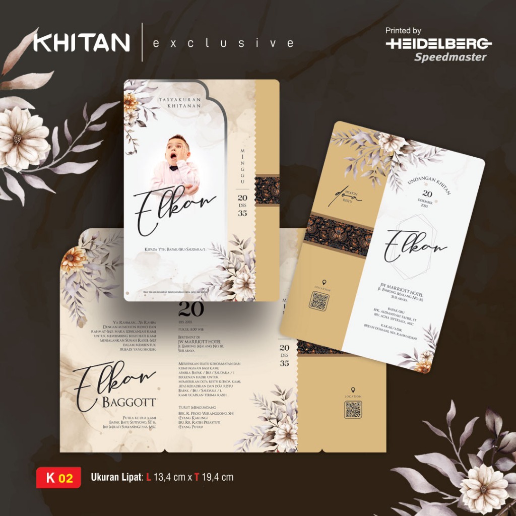 KHITAN K 02 Blanko Undangan | Undangan Murah | Blangko Undangan | Free File Setting
