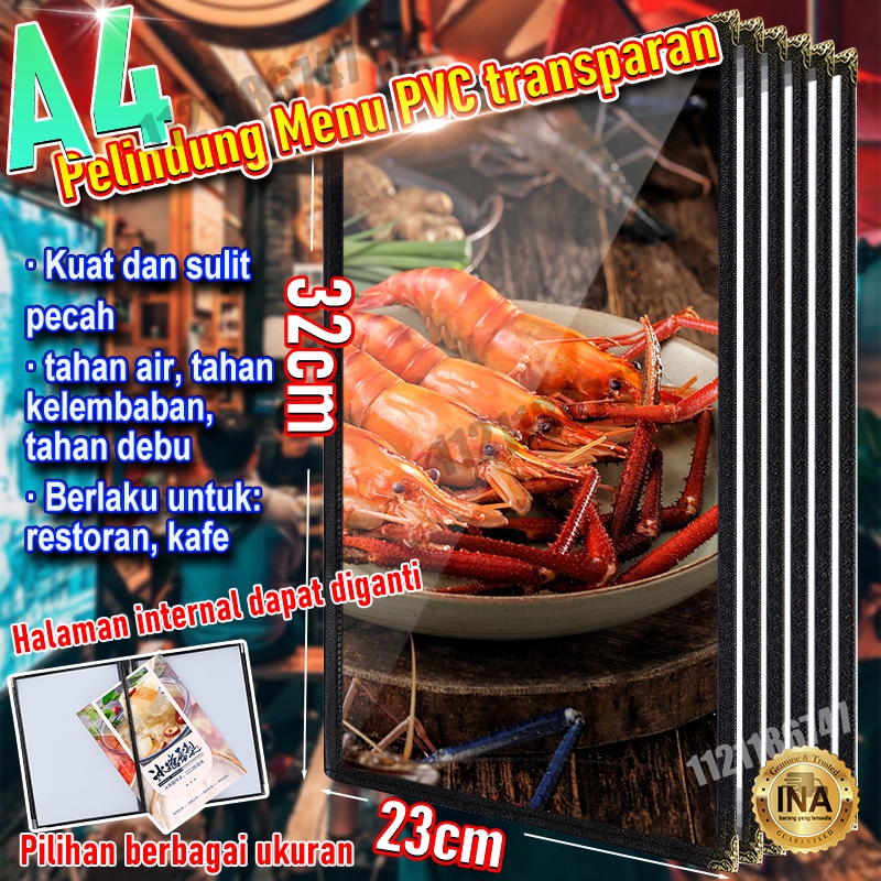 

Stok saat ini! daftar menu makanan /pvc transparan Buku Resep A4 sampul/Pelindung Menu/Restoran/Kafe/Restoran Cina / Bar / Restoran Barat / Toko Kue / daftar menu makanan dan minuman Membuat menu DIY yang unik