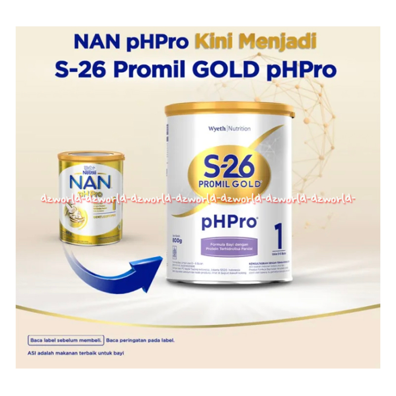 S-26 Promil Gold PHPRO 1 800gr Nestle Nan Susu Formula Bayi NAN S26 PH Pro 1 Usia 0-6Bulan Kaleng Ph