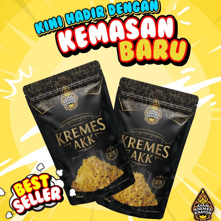 

modelTipe BCV376 Kremes Ayam 250g "Ayam Kremes Kraton" - Kemasan Pouch Zipper