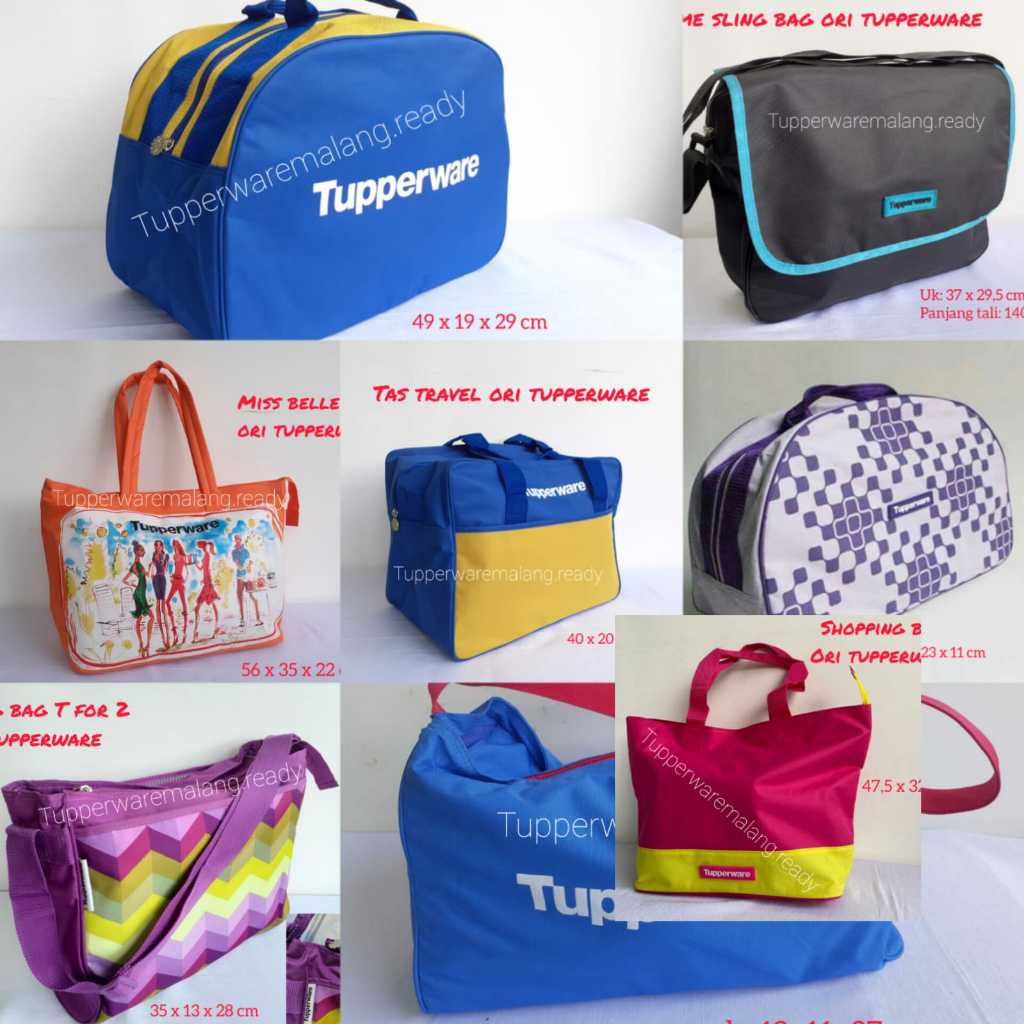 TAS TRAVEL TUPPERWARE ORIGINAL 100% KIT BAG MISS BELLE T FOR 2 EXTREME/ SLING BAG / OHANA BAG/ TAS S