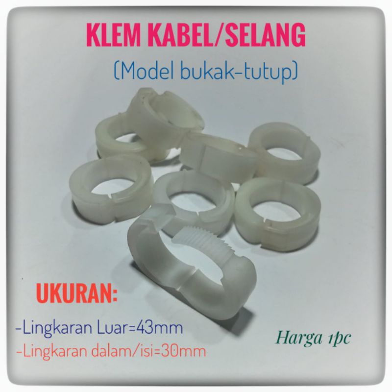 Klem Kabel Klem Selang Pegangan Kabel Mobil Klem Plastik 1Pc
