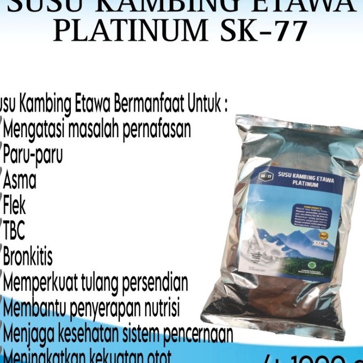 

modelTipe LIE016 SUSU KAMBING ETAWA PLATINUM SK77 ORIGINAL 1000gr / 1kg