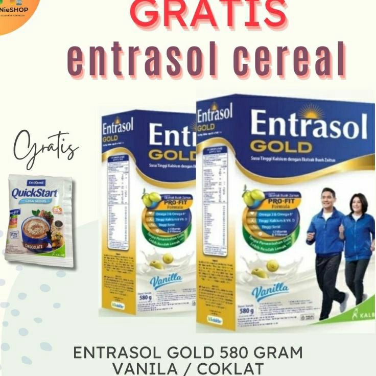 

Dijual Murah Entrasol Gold 600gr 580 gram Coklat/vanila