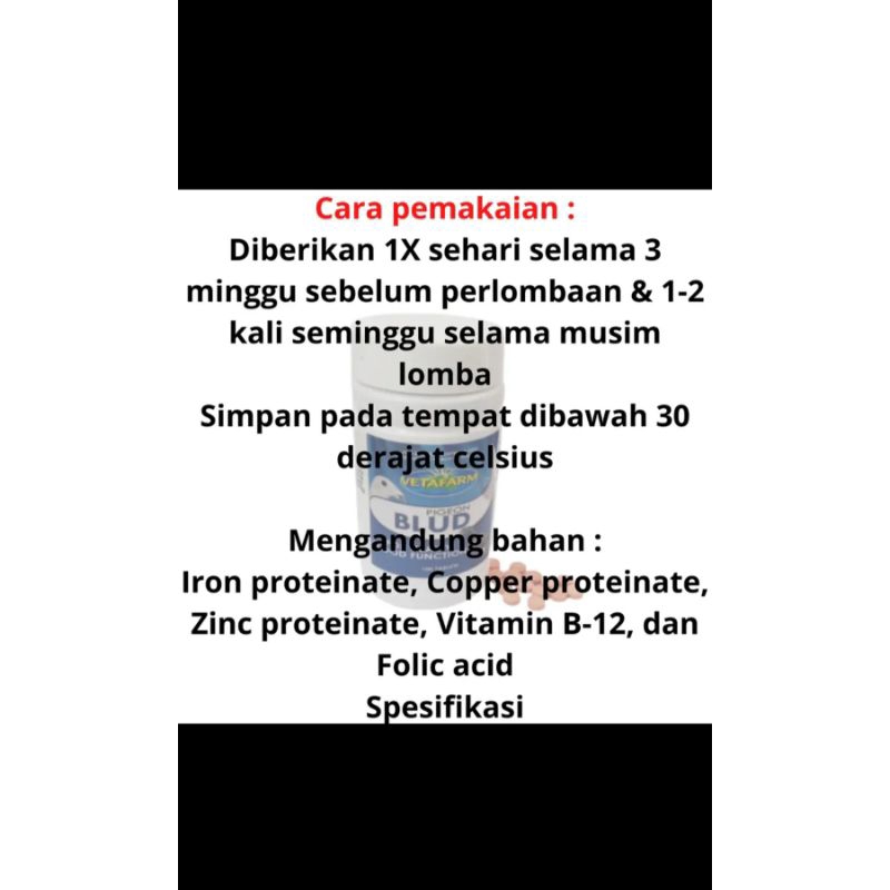 Jamu Merpati Vetafarm BLUD