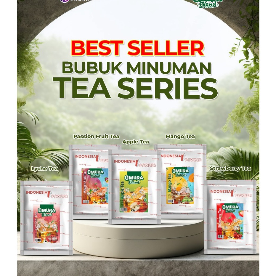 

Best Terlaris [TEA SERIES] Omura Blend Bubuk Minuman Rasa Fruit Tea / Teh Buah Instant Powder Drink Omura Powder