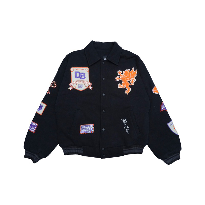 DIRTY BUSINESS VARSITY JACKET KEY FULL FLEECE