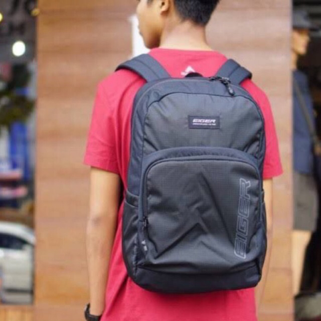 EIGER1989 TAS RANSEL SEKOLAH PRIA FOOTPATH 1.3 21L BACKPACK BLACK