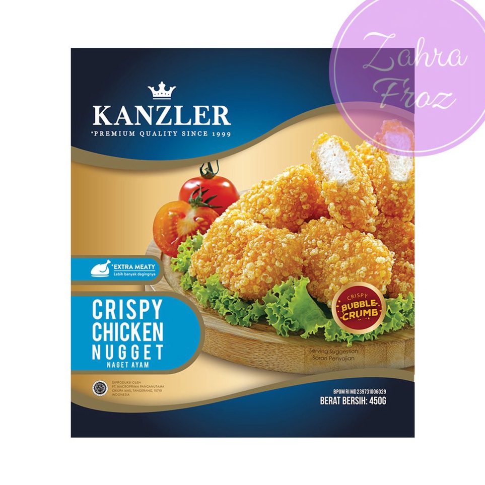 

modelTipe ECW265 KANZLER CRISPY CHICKEN NUGGET 450GR