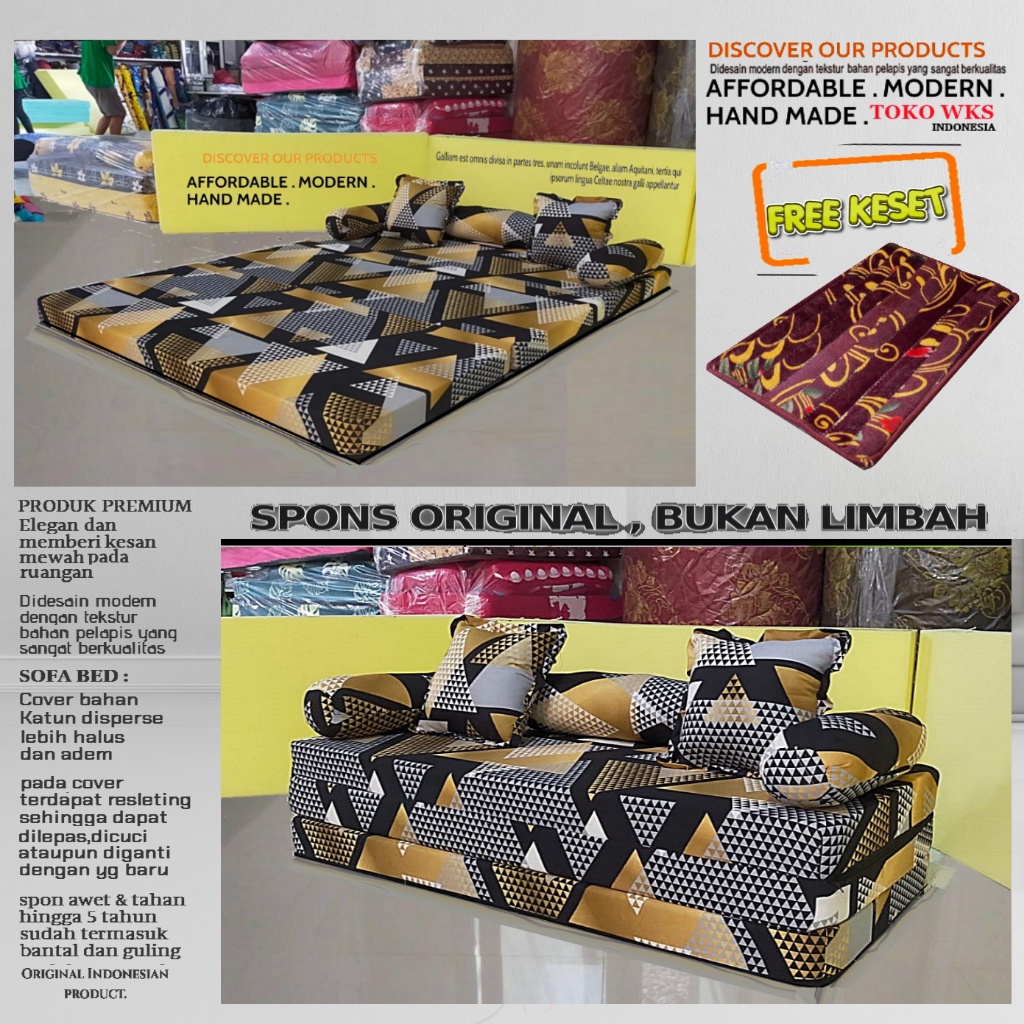 Kasur Lipat Karakter Minimalis Bed Sofa Spon