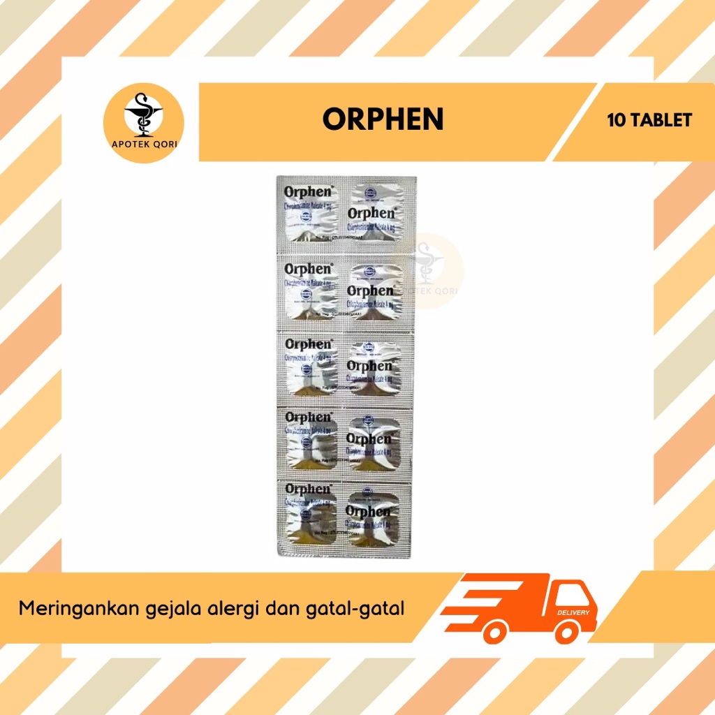 ORPHEN STRIP @ 10 TABLET/CTM 4 MG/ALERGI GATAL