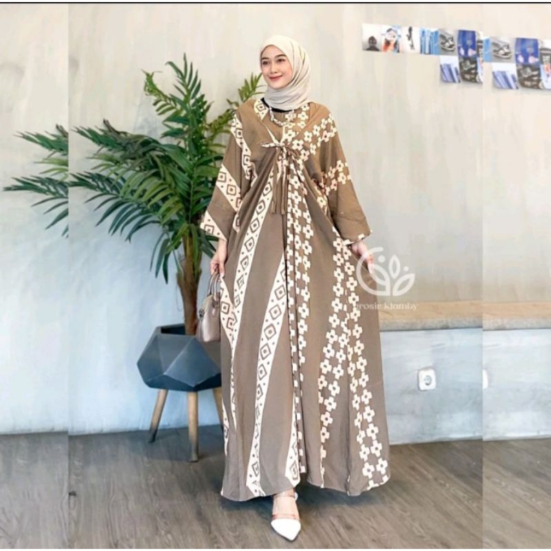 {Grosir klamby} Kaftan Palermo Peru Tanzania ~ Rayon Premium ~Busui Dress Super Jumbo ~Panjang Nyama