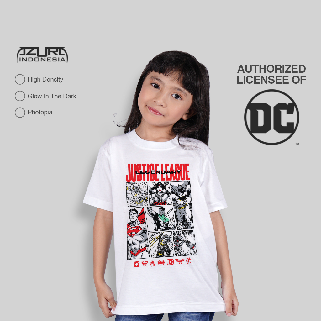 Kaos Azura DC Comics Original Justice League Legendary (Anak)