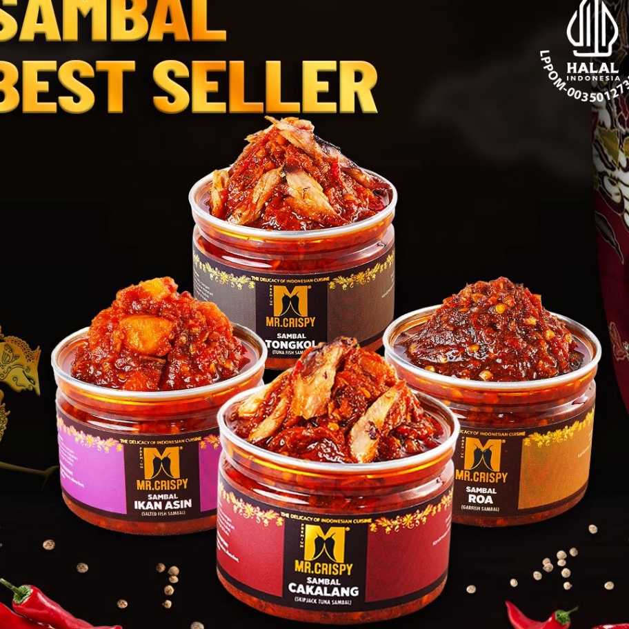 

Model Terkini Sambal Cakalang/Tongkol/Roa/Ikan Asin Jambal Sambel Mr.Crispy