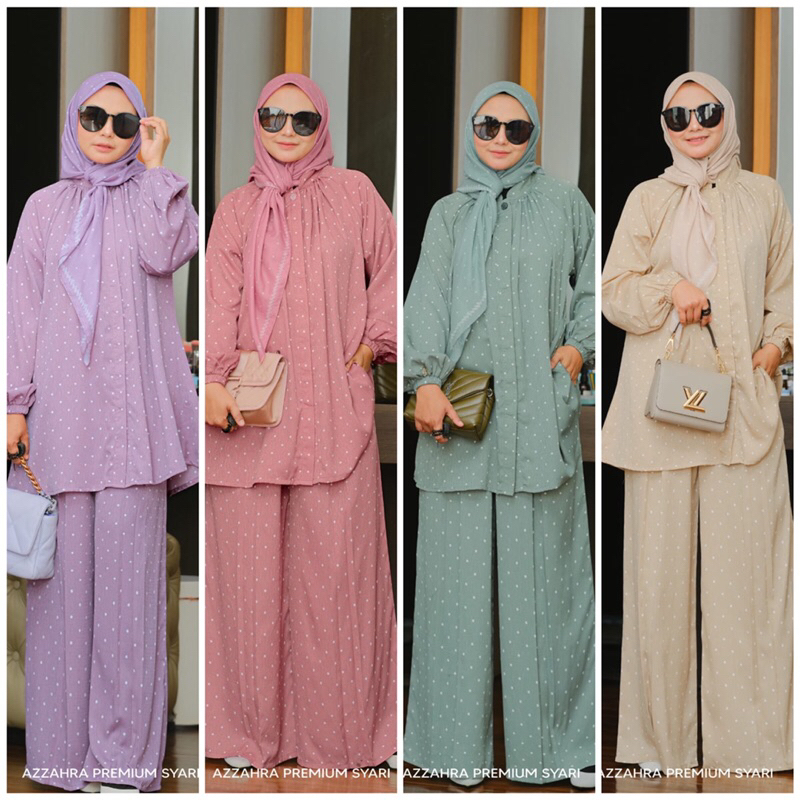 Candy Series(tunik+kulot+scrave)by Azzahra premium