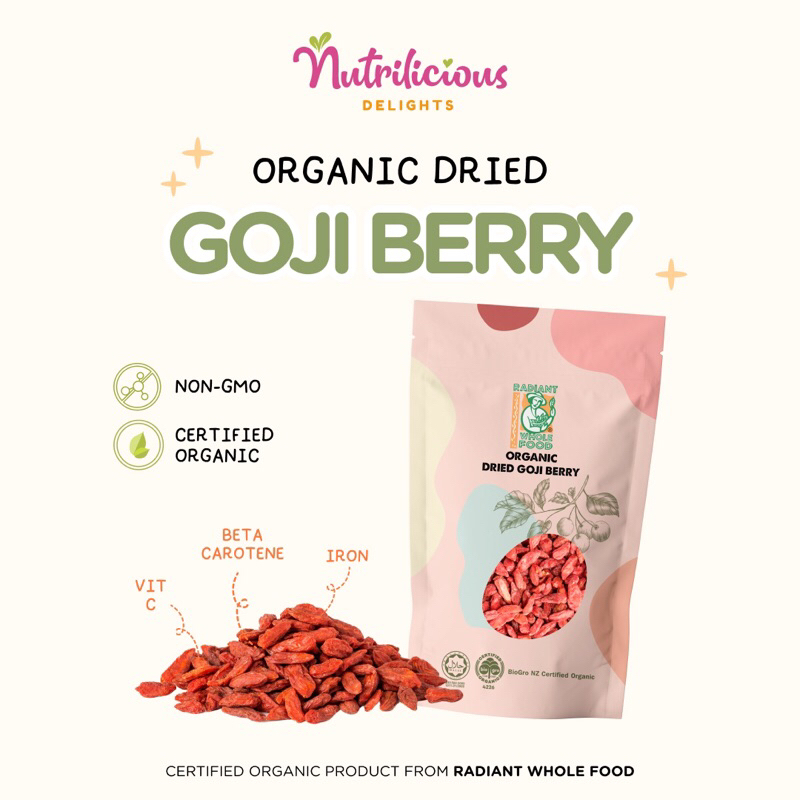 

Organic Dried Goji Berry Radiant 100 Gram Goji Beri Wolfberry Organik