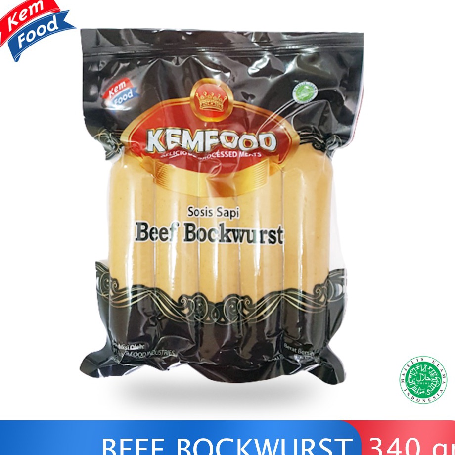 

KODE UFH443 Kemfood Beef Bockwurst - Sosis Sapi 340 gr