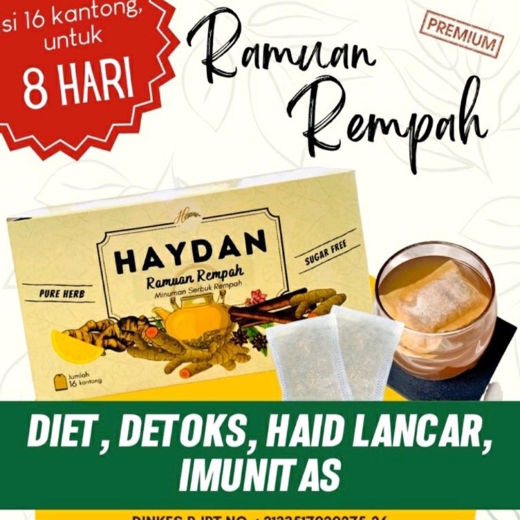 

Kode KIS967 Haydan Detox Ramuan Rempah isi 1 box