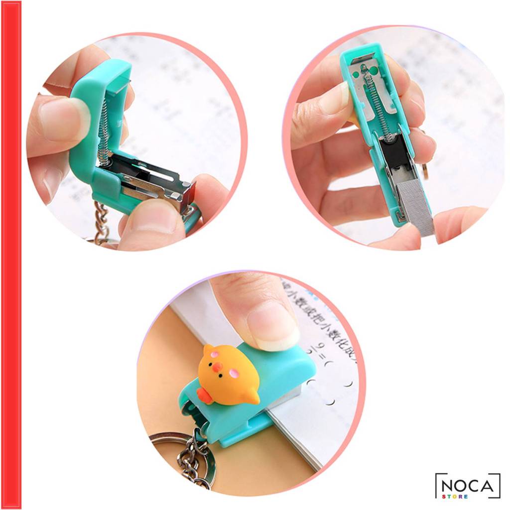 

Gantungan Kunci - Alat STAPLER Mini Karakter Lucu Hiasan Gantung Tas Steples Cekrekan Penjilid Buku Kertas Bungkus Makanan Staples Keychain Portable ATK