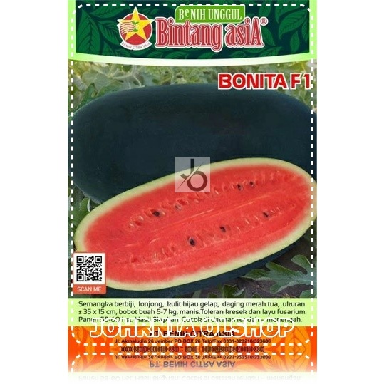 Johrnia 2 Benih Biji Semangka BONITA F1