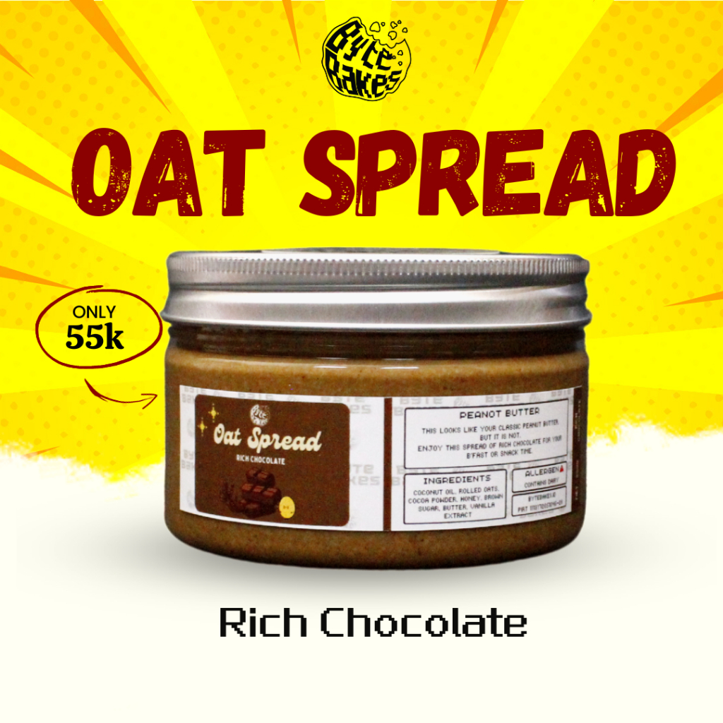 

ByteBakes Oat Spread Rich Chocolate Selai Oat Coklat | Non Peanut