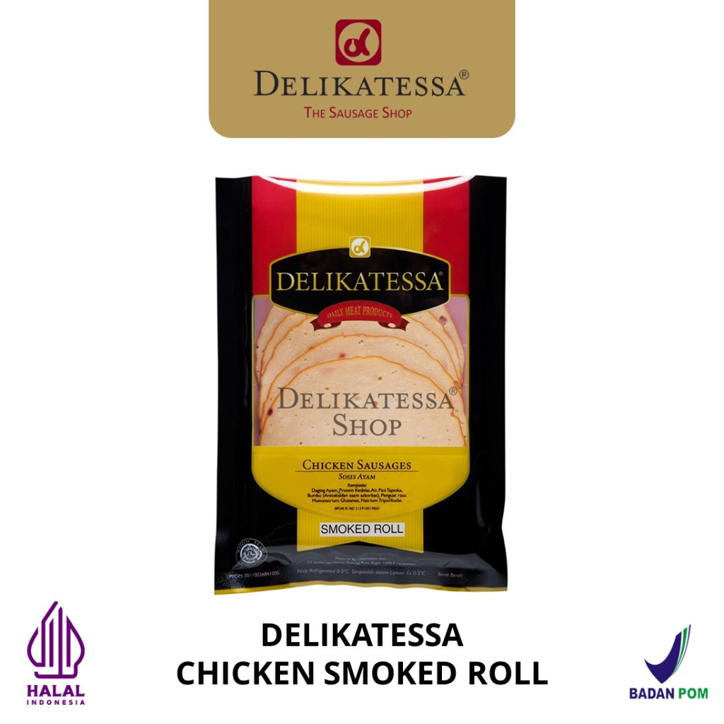 

Delikatessa Chicken Smoked Roll 250 gr Chicken Ham Daging Ayam Asap Halal