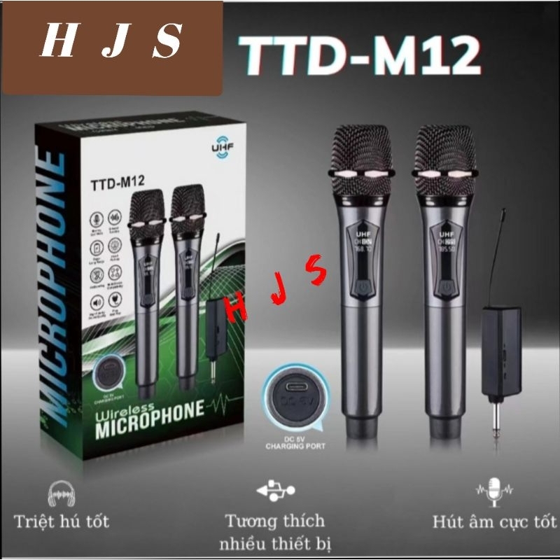 MIC WIRELESS TTD - M10/M12/U24 MICROPHONE WIRELESS KTV ORIGINAL