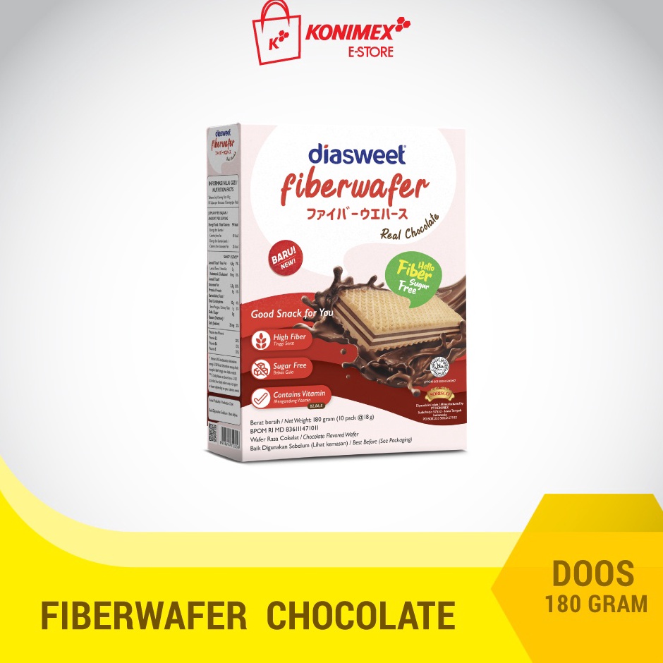 

Murah Diasweet Fiberwafer Chocolate 180G