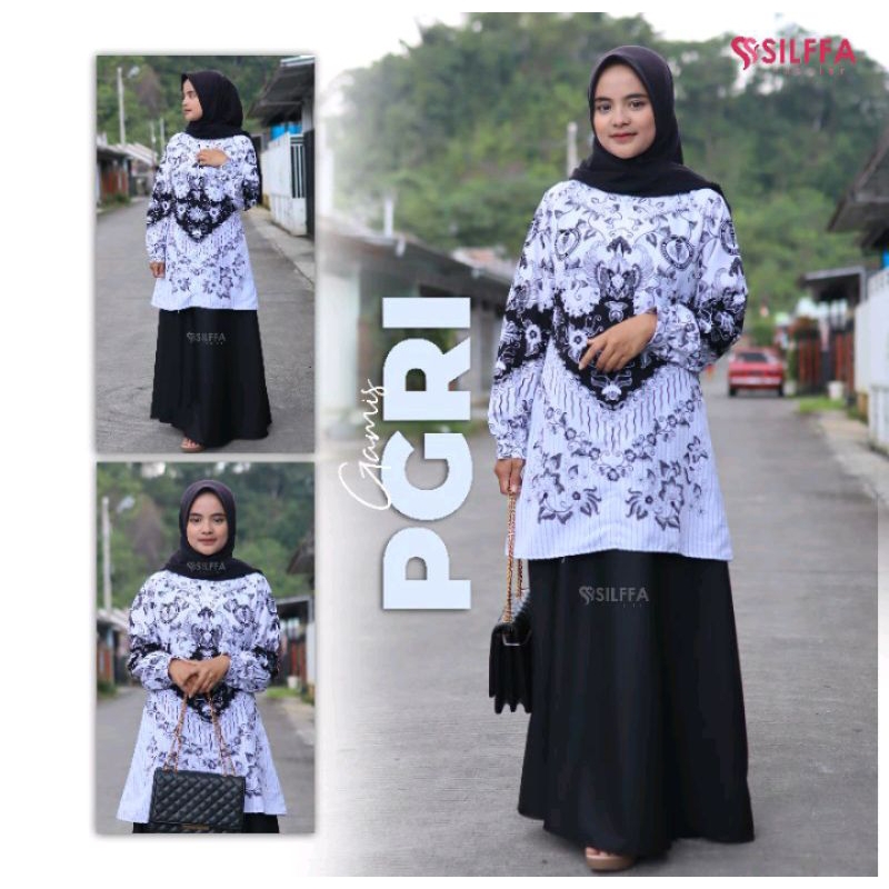 Tunik PGRI wanita terbaru 2025 full furing tunik PGRI wanita jumbo