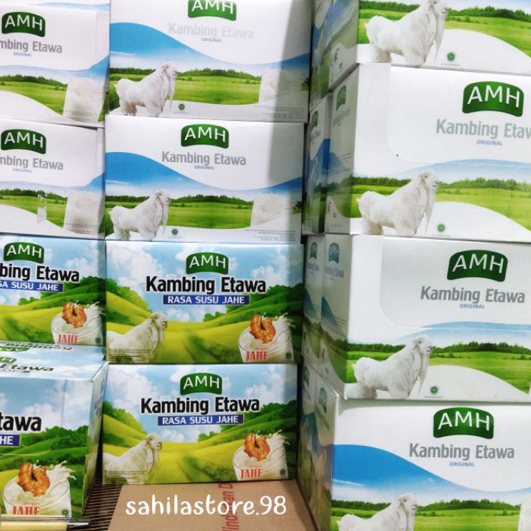 

MODEL IGR573 Susu Kambing Etawa AMH 1 Box Isi 10 Sachet / Susu Kambing Bubuk Plus Jahe Merah