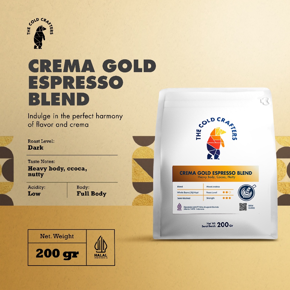 

[✂M5@] Crema Gold Espresso Blend Arabica Mix Coffee Arabika Biji Kopi Bubuk Terlarisss