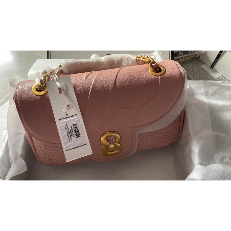 Aluna flap bag Large Dusty pink Buttonscarves