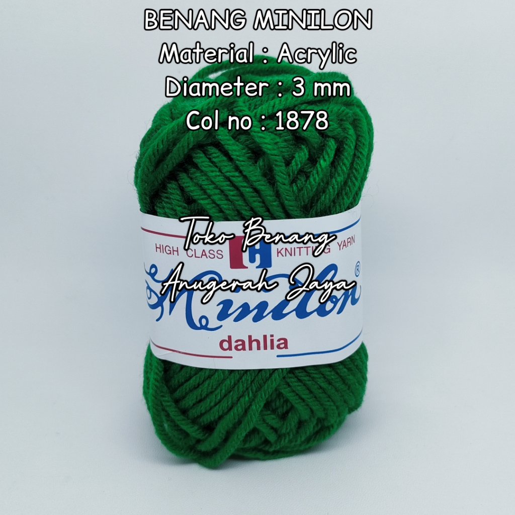 Benang Rajut Karpet / Benang Wol Besar / Benang Rajut Minilon no 1878