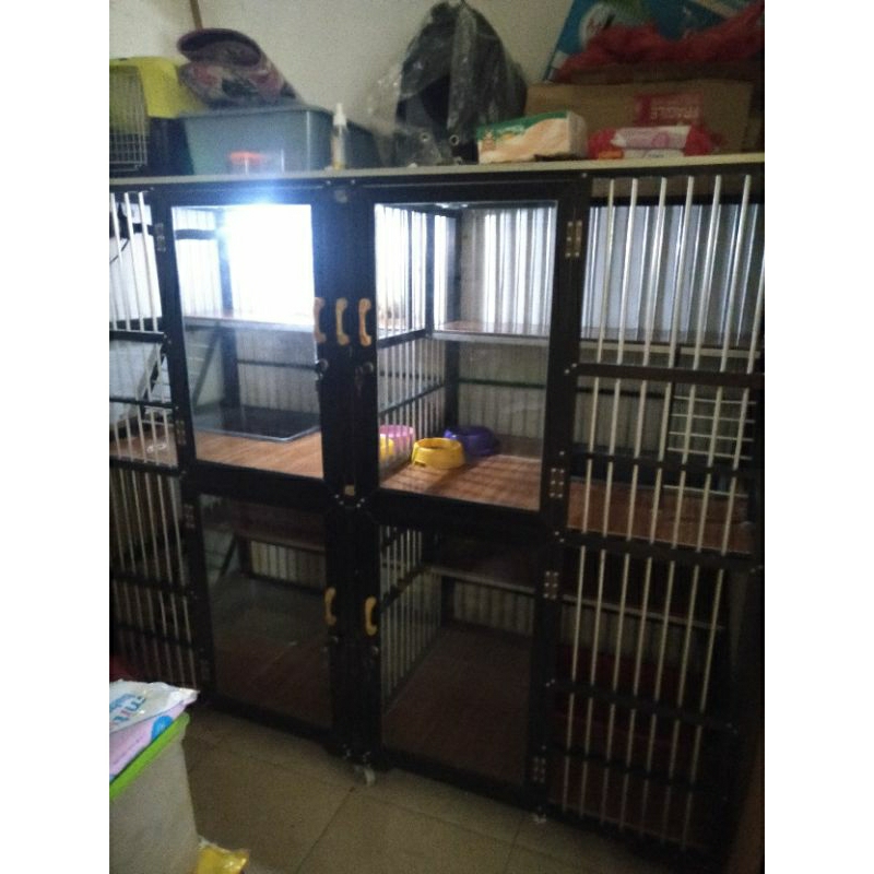 kandang kucing alumunium seken/kandang aluminium 4 pintu bekas /kandang kucing jumbo