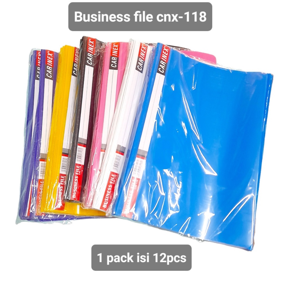 

[♤N4$] (1pak 12pcs) Business file F4 Folio transparan Carinex cnx-11 map plastik kantor sekolah lusinan [40]