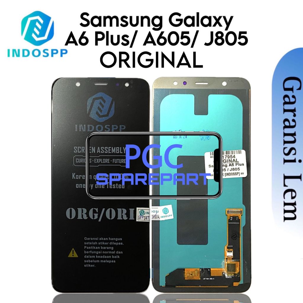ORIGINAL INDOSPP - LCD Touchscreen Fullset Samsung Galaxy A6+ / A6 Plus / A605 / J805 / SM-A605FN / 