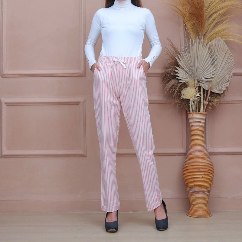 celana salur,  bahan linen premium/adem/streett