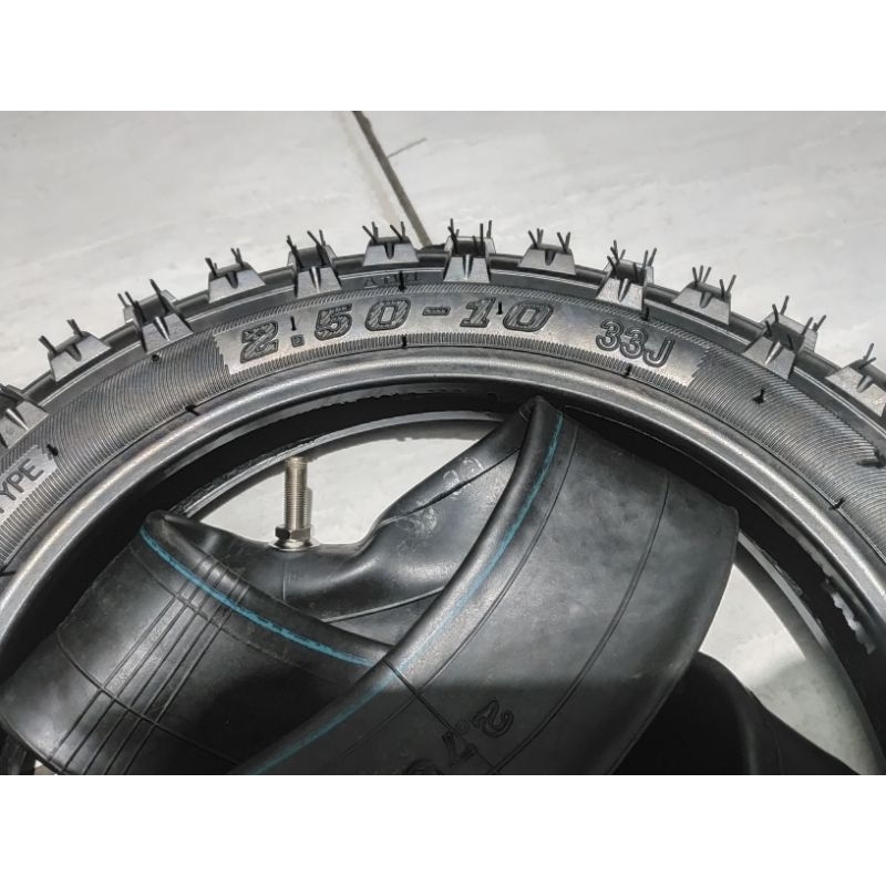 Ban mini trail ring 10-2.50 mesin tarik 49cc 2 tak - Ban luar dan dalam mini trail 10-2.50